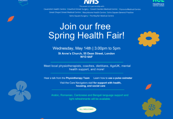 Poster for spring health fair